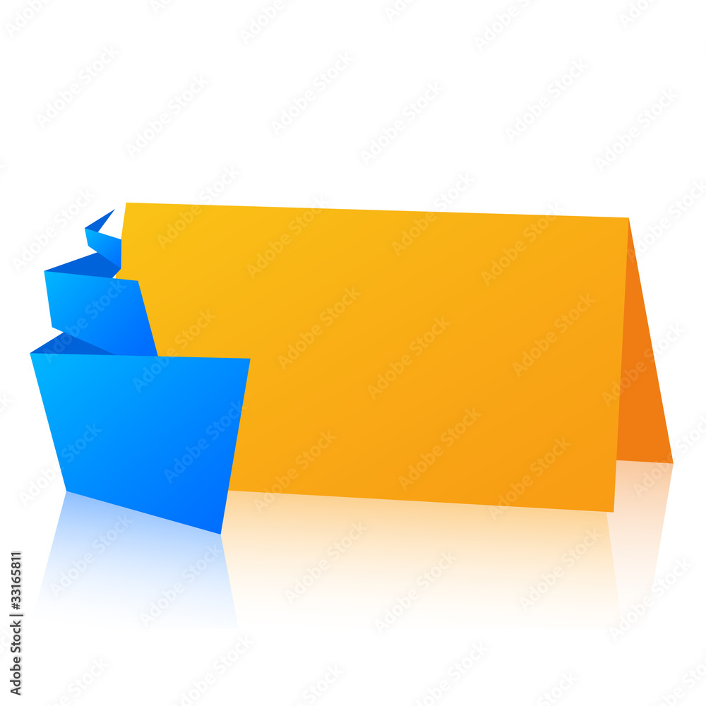 Paper origami speech bubble Paper origami speech bubble