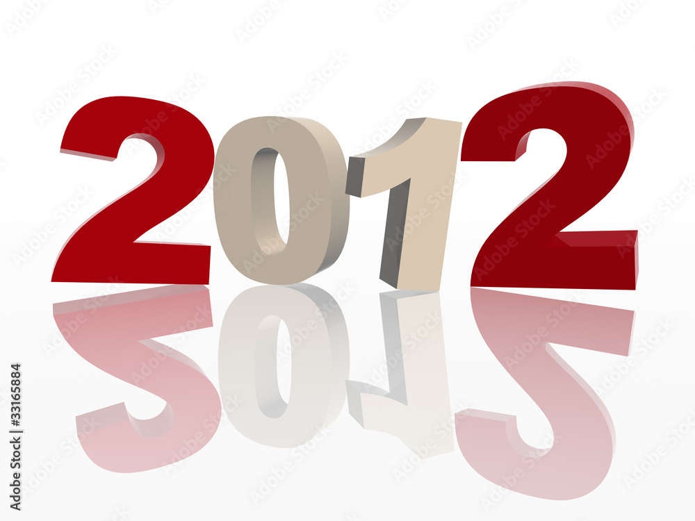3d 2012 in red and grey
