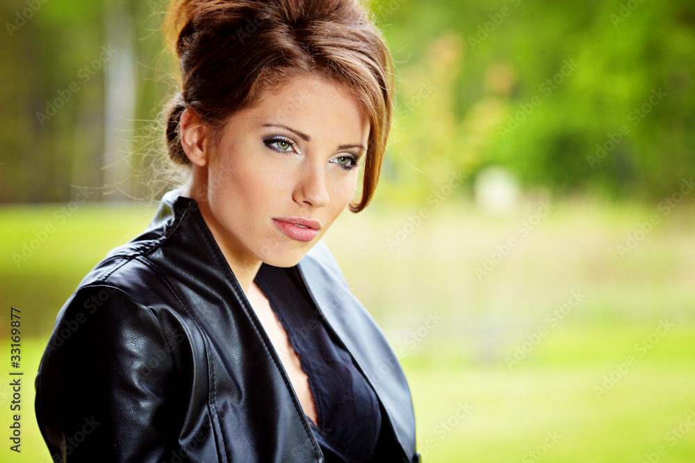 Portrait of the young beautiful woman outdoors Portrait of the young beautiful woman outdoors