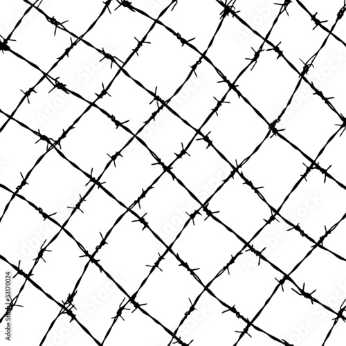 fence from barbed wires