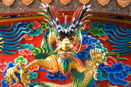 Chinese dragon statue