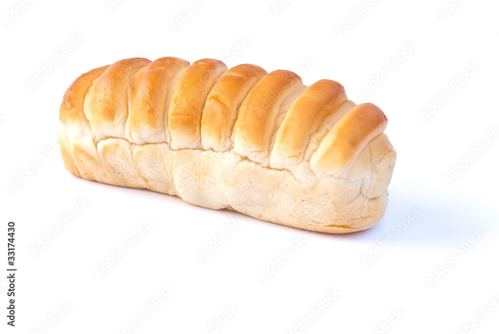 bread on white background bread on white background