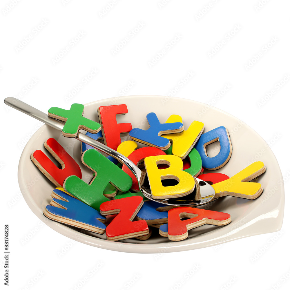  Buchstabensalat Stock-Foto 