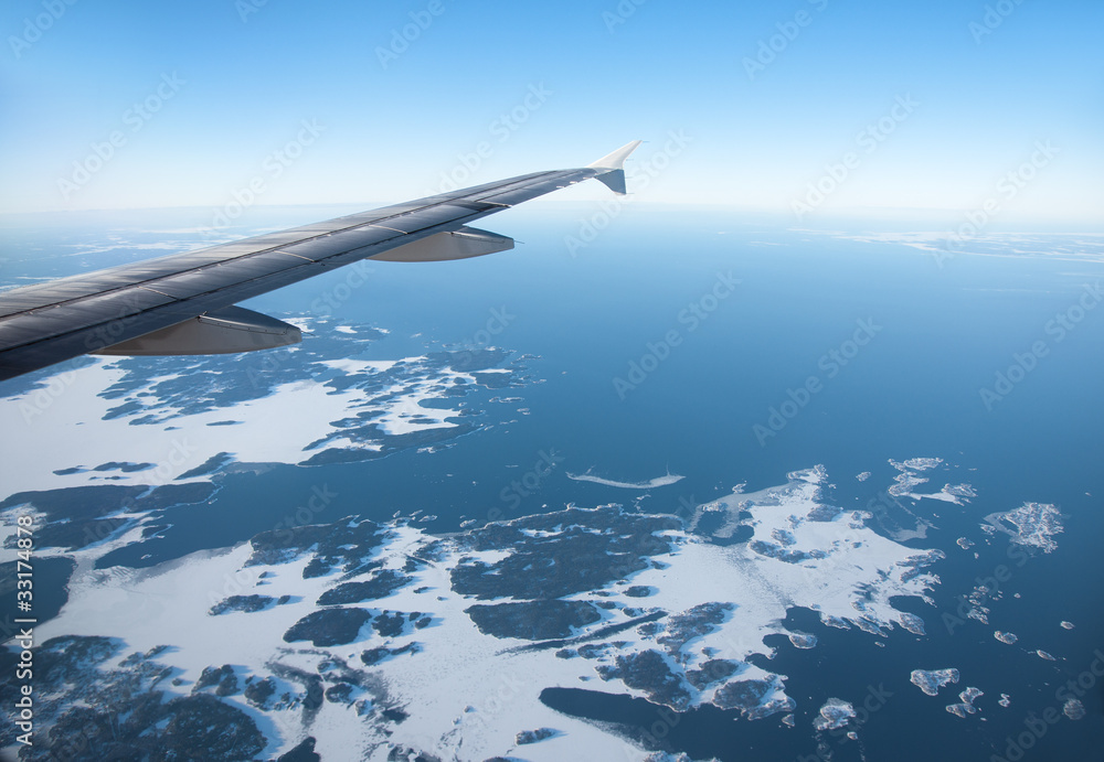 Naklejka premium Sea from aircraft