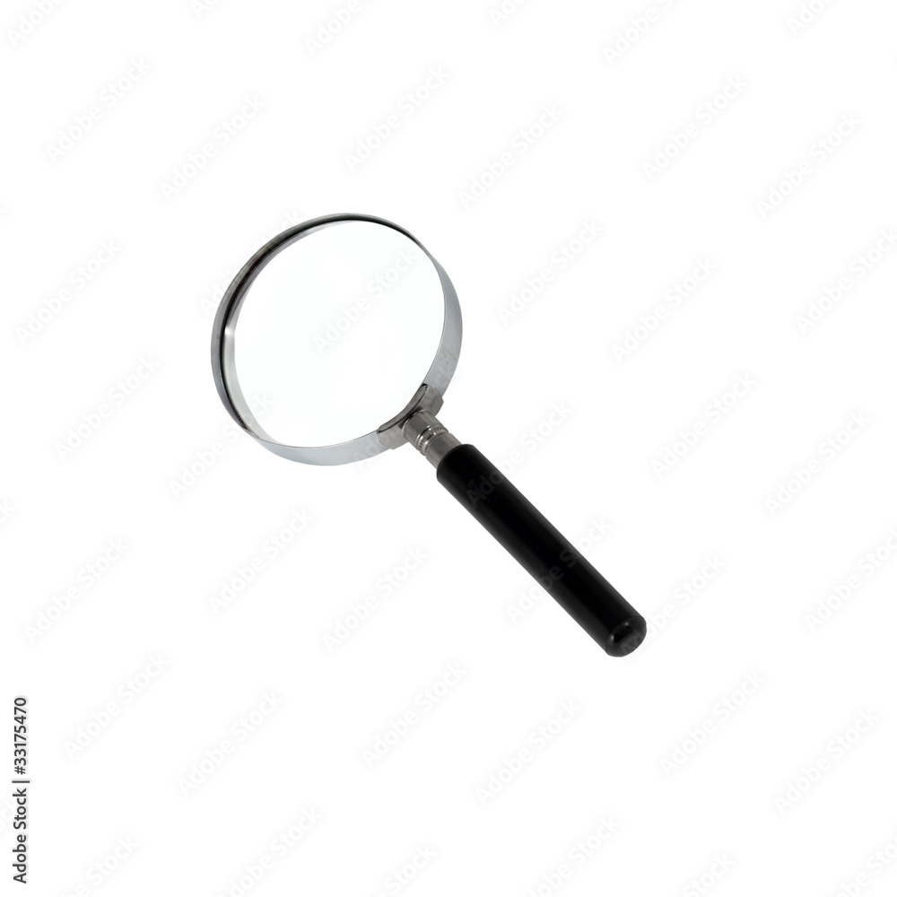 the old style reliable office loupe isolated on white the old style reliable office loupe isolated on white