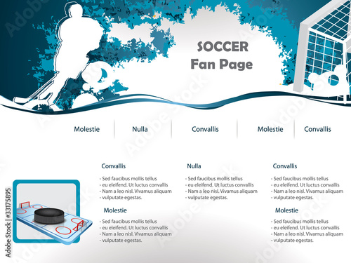 Hockey web site design template