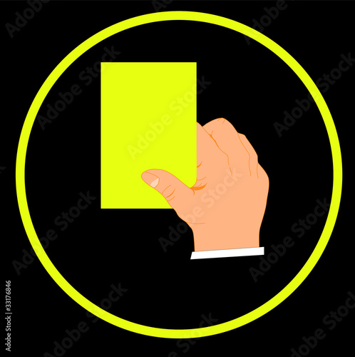 Cartellino giallo - ammonizione photo