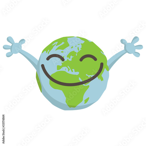 Happy globe