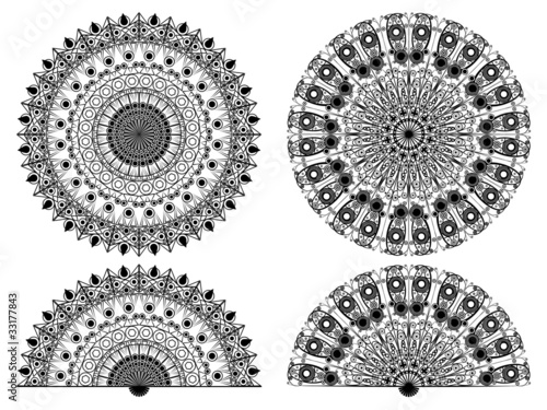 Set of ornamental elements