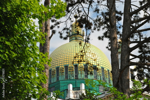 Photography Art Nouveau Church, Golden Cupola Vienna