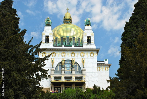 Bild auf Leinwand Otto Wagner, Kirche am Steinhof, Vienna