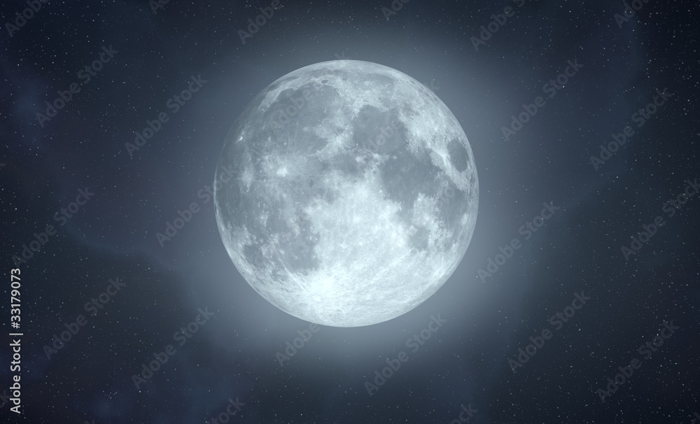 Full Moon with glow effect Full Moon with glow effect