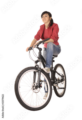 woman bicyclist