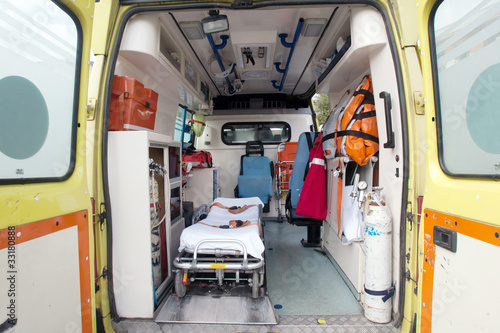 inside of an ambulance