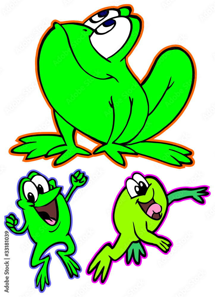 Fototapeta premium cute frogs