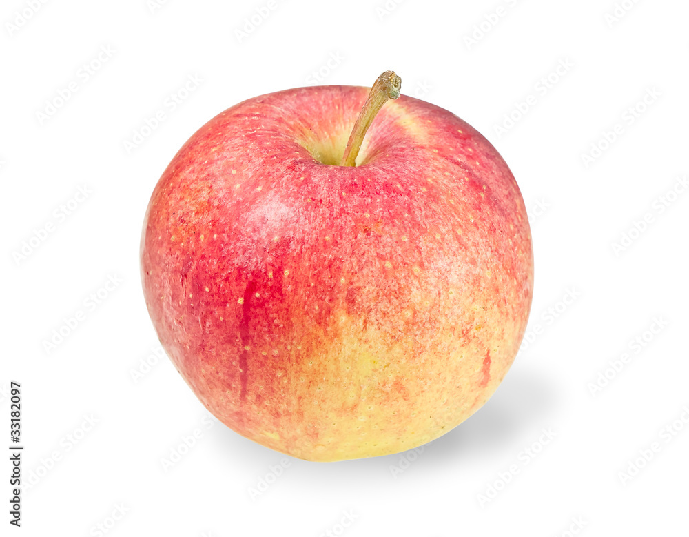 Red apple closeup isolated on white background Red apple closeup isolated on white background
