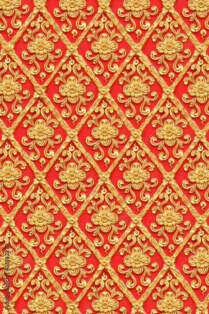 gold thai art pattern. gold thai art pattern.