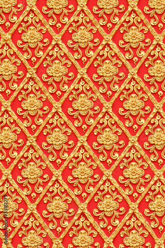 gold thai art pattern.