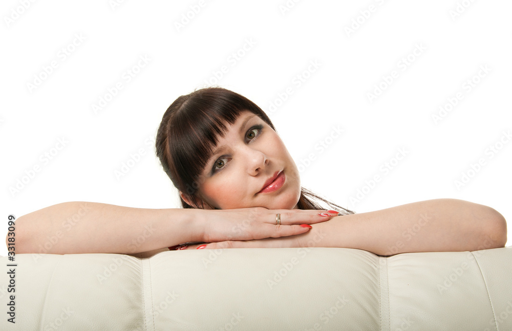 Young woman portrait isolated on white background Young woman portrait isolated on white background