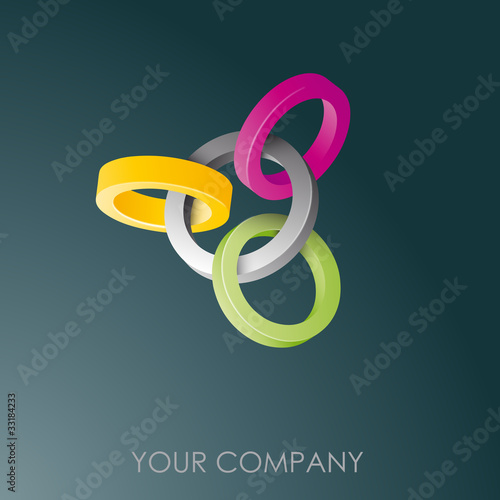Logo rings joined # Vector