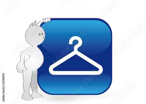 BUTTON BLUE WITH GRAFIX