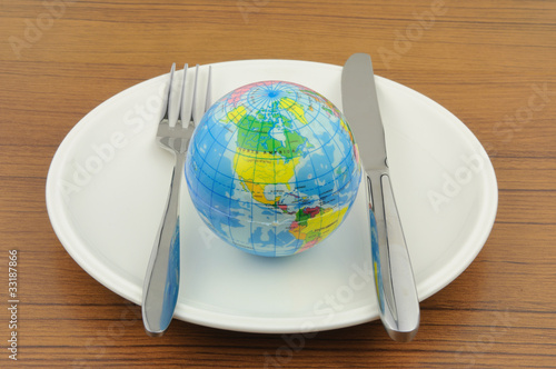 The world on plate