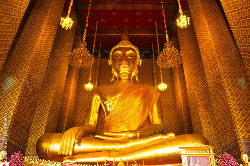 golden image of buddha in thailand