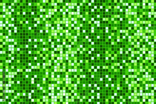 green mosaic background