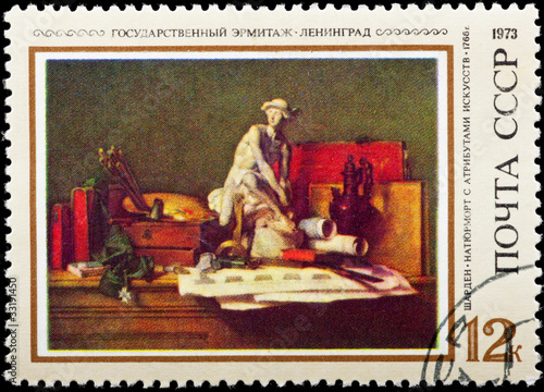 Postal stamp. Still life, 1766.