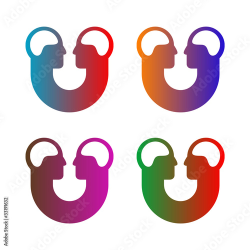 icon of two human heads