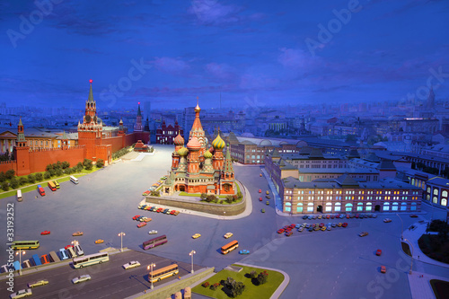 Photography Сardboard model of Red Square in Moscow