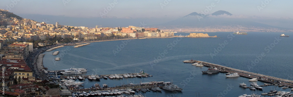 panoramic view of Naples gulf