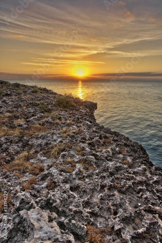 Cliff at sunset in Governor's Harbour