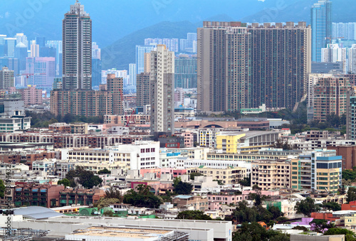 Hong Kong crowded buildings