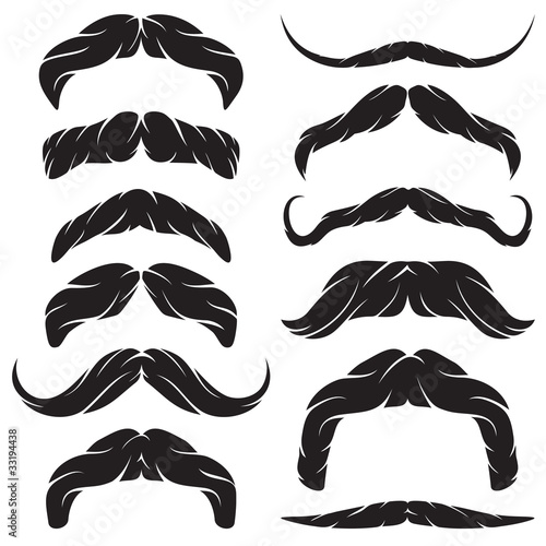 set of  mustaches