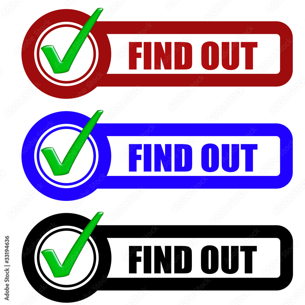 Checkbox schild 3er FIND OUT Checkbox schild 3er FIND OUT