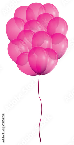 a bunch of pink balloons eps10