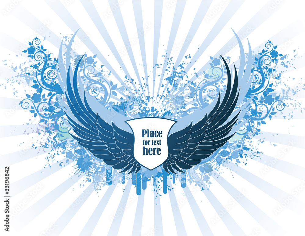 Obraz premium banner with wings