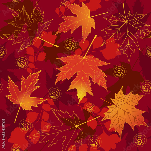 Autumn seamless. Vector illustration.