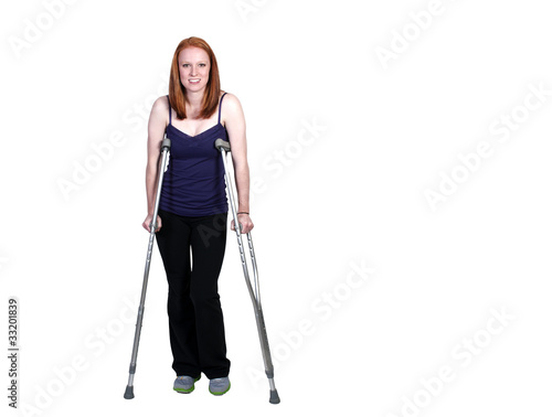 Woman on Crutches