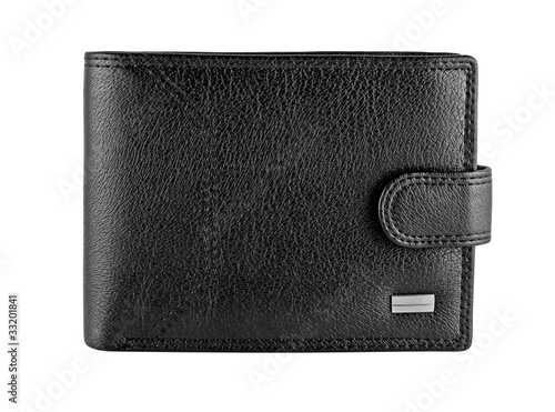 Black leather wallet photo