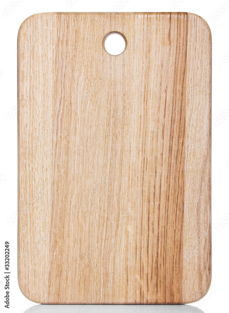 clean oak cutting board isolated on white clean oak cutting board isolated on white