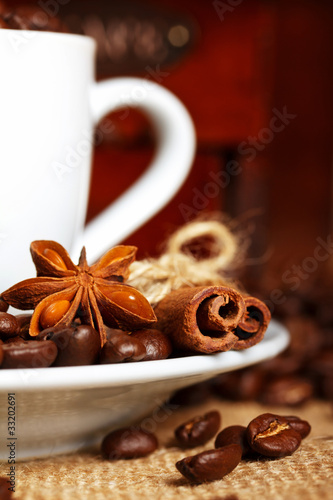 coffee spices - anise stars and cinnamon © nevodka.com