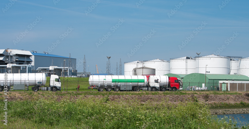 Fototapeta premium trucks with fuel tanks