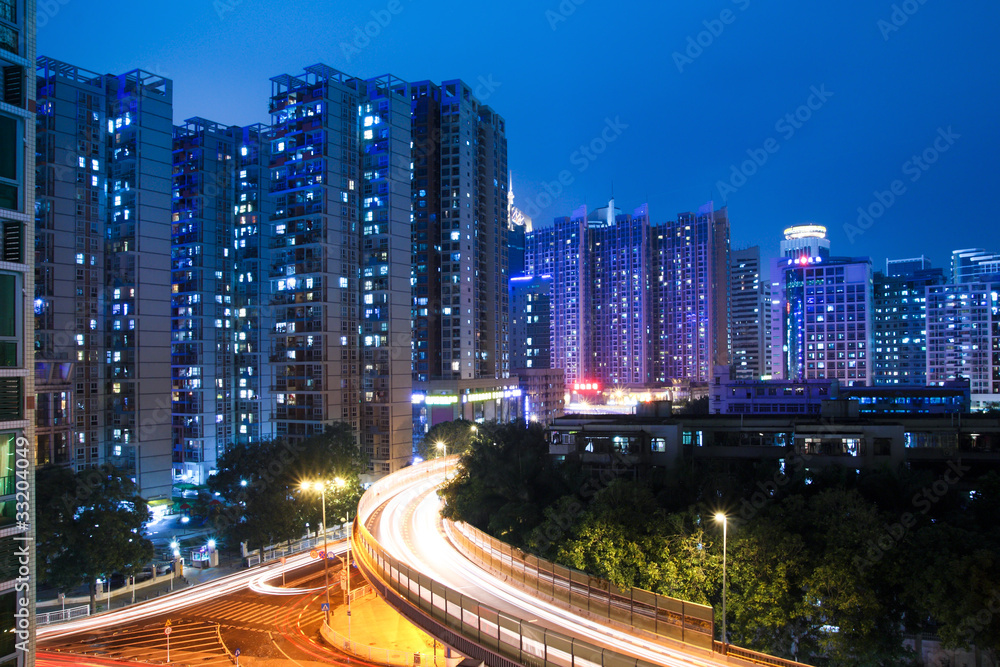 night scenes of viaduct