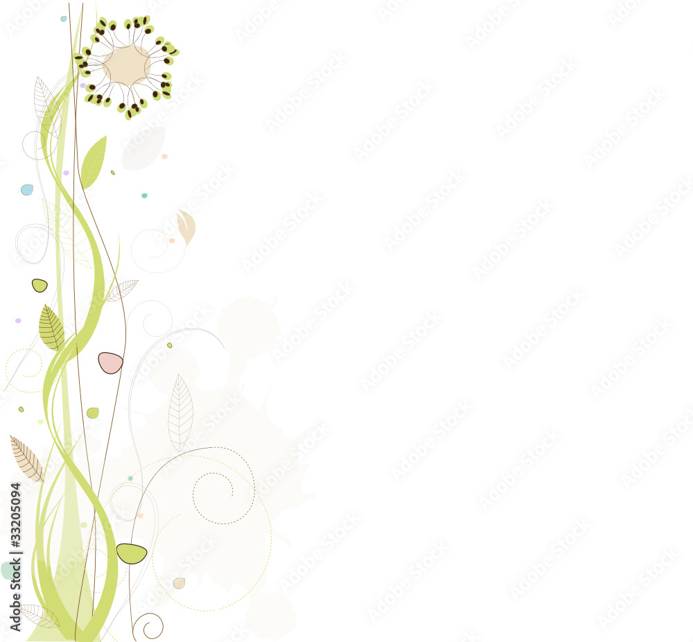 design floral rétro design floral rétro