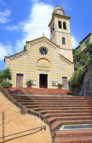 Saint Martin church in Portofino, Italia photo
