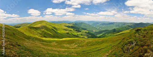 Valley in Carpathian mountains