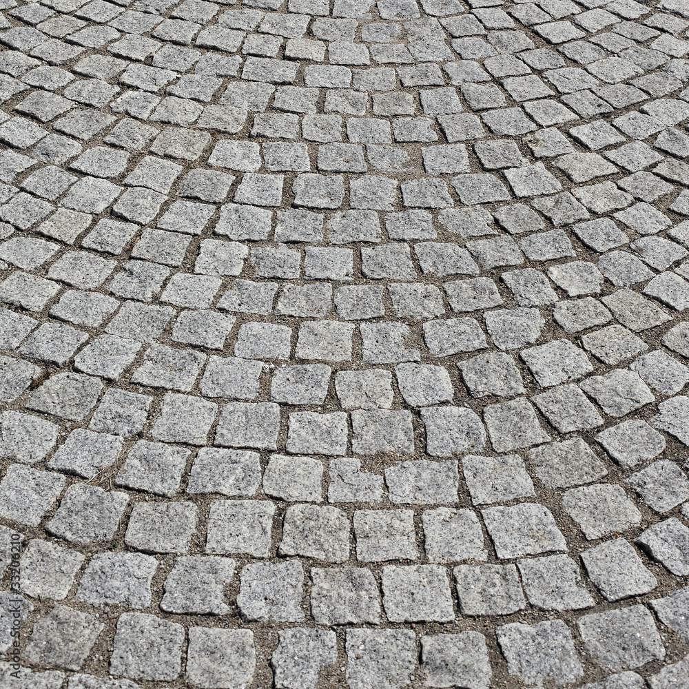 paving stone on old road in France