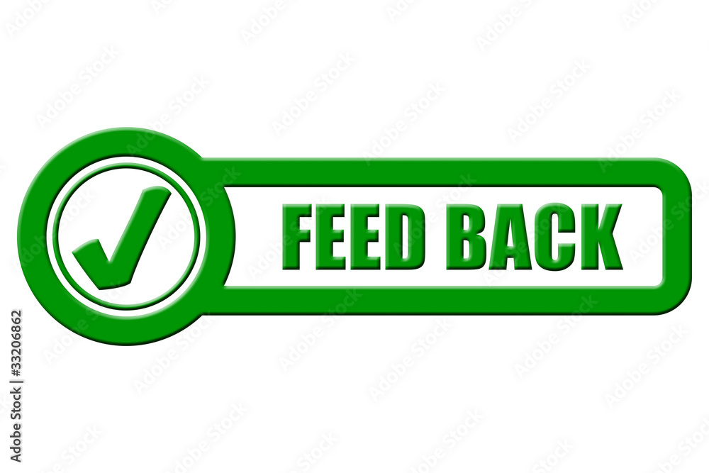 Checkbox Schild grün rel FEED BACK Checkbox Schild grün rel FEED BACK